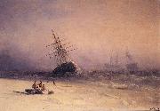 Ivan Aivazovsky Shipwreck on the Black Sea oil on canvas